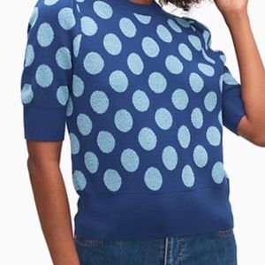 Kate Spade seaside dot riverblue sweater, size XS